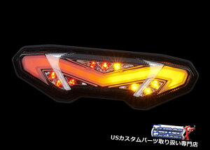 US�e�[�����C�g ���}�nFZ 09 FZ-09 2014 15 2019�̂��߂̉�LED�����^�[���V�O�i���e�[�����C�g Smoke LED Integrated Turn Signals Tail Light For Yamaha FZ 09 FZ-09 2014 15 2019 �y���s�A���i�z