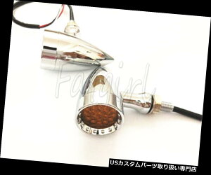 US�e�[�����C�g �I�[�g�o�C�̂��߂�2X LED�N�����n�E�W���O�̒�~�u���[�L/�A��������]�M���̔����C�g 2X LED Chrome Housing Stop Brake/Running Turn Signal Tail Light For Motorcycles �y���s�A���i�z