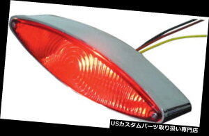 USe[Cg N[XCateyee[CgAZuLbgACe[Cgn[[JX^e[Cg Chrome Slim Cateye Taillight Assembly Cat Eye Tail Light Harley Custom Taillight