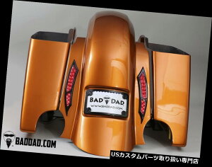 USe[Cg 992JX^LEDtB[pl^[Me[CgubNx[Harl Bad Dad 992 Custom Red LED Filler Panel Turn Signals Taillights Black Bezel Harl