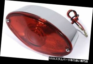 US�e�[�����C�g �n�[���[�c�[�����O�z�b�g���b�h�N���[�U�[�I�[�g�o�C�p�e�[�����C�gCateye�N���[�����^�� Taillight Cateye Chrome Metal for Harley Touring Hot Rod Cruiser Motorcycle