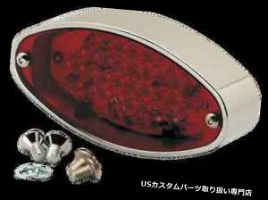 USe[Cg Pro OneNI[obhYLEDI[goCe[CgAZun[[_rbh\ Pro One Chrome Oval Red Lens LED Motorcycle Taillight Assembly Harley Davidson