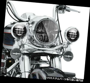 USwbhCg 7 "n[[[hLOc[OpLEDvWFN^[ubNwbhCg+pbVOCg 7" LED Projector Black Headlight + Passing Lights For Harley Road King Touring