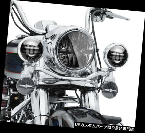USwbhCg 7 "vWFN^[EhwbhCg+pbVOCgn[[[hLOc[OɓK 7" Projector Round Headlight + Passing Lights Fits Harley Road King Touring
