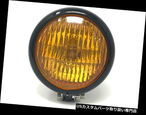USwbhCg gwbhCg n[[_rbh\X|[cX^[p̉FY _CivWFNgoCN Retro Headlight  Yellow Lens for Harley Davidson Sportster  Dyna Project Bike