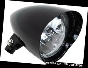USwbhCg ubNubgoCU[gCo[5.75 "wbhCgn[[`bp[{o[JX^\teC Black Bullet Visor Tri Bar 5.75" Headlight Harley Chopper Bobber Custom Softail