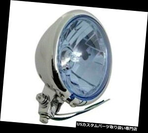 USwbhCg NJX^u[eBgY5 wbhCgn[[\teC_CiX|[cX^[`bp[ Chrome Custom Blue Tint Lens 5 ? Headlight Harley Softail Dyna Sportster Choppe