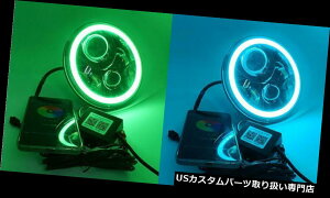 USwbhCg 7 "n[[_rbh\̂߂̃u[gD[XRGB̃n[GWFAC80W̃N[LED̃wbhCg 7" Bluetooth RGB Halo Angel Eye 80W CREE LED Headlights For Harley Davidson