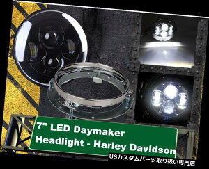 US�w�b�h���C�g 7 LED�f�C���[�J�[�v���W�F�N�V�����w�b�h���C�gW /�n�[���[�_�r�b�h�\���p�}�E���e�B���O�����O 7 LED DAYMAKER PROJECTION HEADLIGHT W/ MOUNTING RING FOR HARLEY DAVIDSON