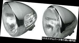 USwbhCg n[[hbOJX^5 3/4C`XvK[X^CwbhCgCgv[DS-280008 Harley Drag Custom 5 3/4in Springer-Style Headlights Light Plain DS-280008
