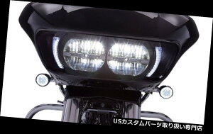 US�w�b�h���C�g Ciro LED��w�b�h���C�g�x�[���A�n�[���[�_�r�b�h�\���p�u���b�N n Road Glide 15-UP 45251 Ciro LED Fang Headlight Bezels,Black for Harley-Davidson Road Glide 15-UP 45251