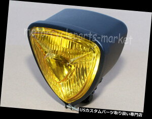 USwbhCg ubNgCAOwbhCgI[goC`bp[{o[JX^n[[gCAtXS Black Triangle Headlight Motorcycle Chopper Bobber custom Harley Triumph XS