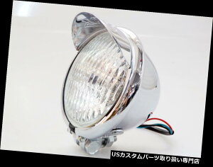 US�w�b�h���C�g �X�Y�L�z���_�J���T�L���}�n�J���X�L�p�I�[�g�o�C�N���[�����^��H4�w�b�h���C�g Motorcycle Chrome Metal H4 Head Light For Suzuki Honda Kawasaki Yamaha Kawaski