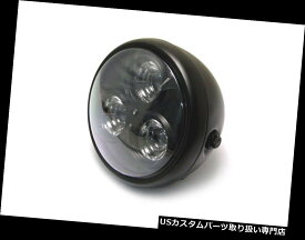 USヘッドライト スズキストリートファイターカスタムレトロプロジェクト6.75 "マットブラックLED用ヘッドライト Headlight For Suzuki Streetfighter Custom Retro Project 6.75" Matt Black LED