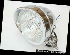 US�w�b�h���C�g �z���_���}�n�X�Y�L�J���T�L�p�N�������^��60W�t�����g�u���b�g�w�b�h���C�g Chrome Metal 60W Front Bullet Headlight for Honda Yamaha Suzuki Kawasaki