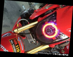 USwbhCg z_Grom MSX 125vWFN^[XENON HIDwbhCgiOtj REDZ[++++ Honda Grom MSX 125 Projector XENON HID Head light with Ring BLUE  RED Sale++++