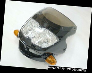 USwbhCg I[goCubNXg[gt@C^[iCLoCNwbhCgJtF[T[JX^fACg Motorcycle Black Streetfighter Nake Bike headlight Cafe Racer Custom Dual Light