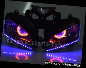 US�w�b�h���C�g �v���W�F�N�^�[�w�b�h���C�g�G���W�F�����b�h�f�����A�C�YHID / LED�X�g���b�vF�z���_CBR1000RR 04-07 Projector Headlight Angel Red Demon Eyes HID /LED Strips F Honda CBR1000RR 04-07