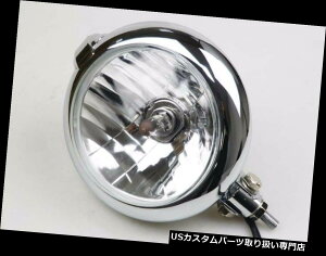 US�w�b�h���C�g 7 �N�����x�C�c���g���w�b�h���C�gH4 55 / 60W�X�g���[�g�t�@�C�^�[�J�t�F���[�T�[�{�o�[ 7 Chrome Bates Retro Headlight H4 55/60W Streetfighter Cafe Racer Bobber �y���s�A���i�z
