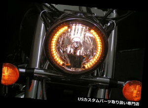 USwbhCg I[goCAo[26 LED H4nQn[wbhCg^[VOi4z_}n Motorcycle Amber 26 LED H4 Halogen Halo Headlight Turn Signal 4 Honda Yamaha