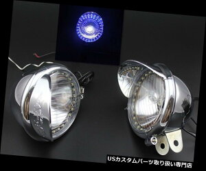 USwbhCg 5 "JtLED^]ʉߖwbhCgvI[goCJtF[T[oCN 5" Colorful LED Driving Passing Fog Head light Lamp Motorcycle Cafe Racer Bike