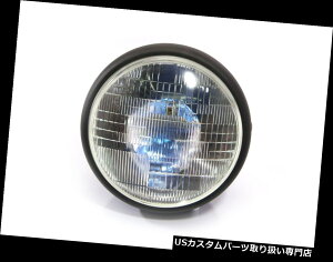 USwbhCg JTLJtF[T[pwbhCg XNu[}bgubNX`[12 v 55 w H 4 - 7.7 " Headlight for Kawasaki Cafe Racer  Scrambler Matt Black Steel 12v 55W H4 - 7.7"