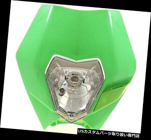 USwbhCg JTLXYL}nKTM_[goCNDSpO[jo[TI[goCwbhCg Green Universal Motorcycle Headlight For Kawasaki Suzuki Yamaha KTM Dirt Bike DS