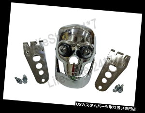 USwbhCg BSAm[g̏̌Ń`bp[{o[WwbhCg Chopper Bobberr Skull Headlight With Light In Eyes BSA Norton Triumph