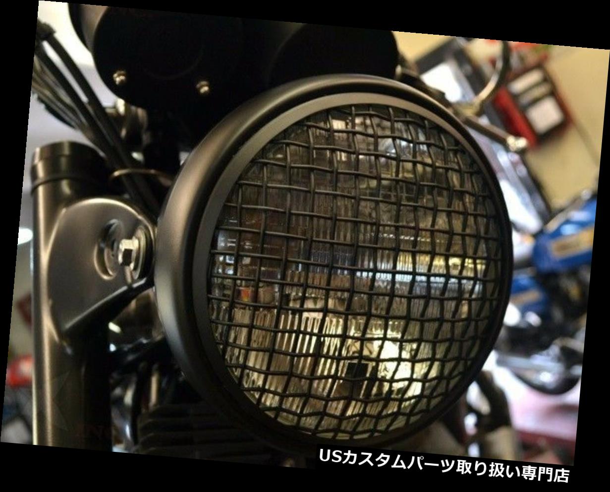 USヘッドライト オートバイヘッドライト8 "OD 7" DOTレンズワイヤーメッシュホンダヤマハカワサキトライアンフ  Motorcycle Headlight 8" OD 7" DOT lens wire mesh Honda Yamaha Kawasaki Triumph