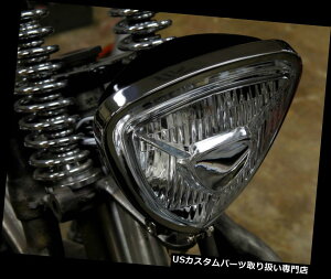 USwbhCg Op`̃X|bgwbhCgNamp; A ubNobNn[CgvXS 650 BOBBER CHOPPER TRIANGLE SPOT HEAD LIGHT CHROME  BLACK BACK HARLEY TRIUMPH XS650 BOBBER CHOPPER