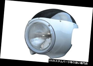 US�w�b�h���C�g �z���C�g�t�F�A�����O�N���A�E�C���h�V�[���h6 3/4 Triumph Cafe Racer�v���W�F�N�g�p�w�b�h���C�g WHITE Fairing Clear Windshield 6 3/4 Headlight For Triumph Cafe Racer Project