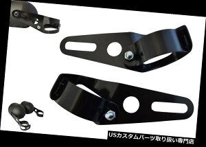 US�w�b�h���C�g BMW Cafe Racer�p�w�b�h���C�g�u���P�b�g �X�N�����u���[�v���W�F�N�g�t�H�[�N�}�E���g�C�[�W�[�t�B�b�g Headlight Brackets for BMW Cafe Racer  Scrambler Project Fork Mounted Easy Fit �y���s�A��