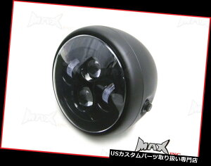 US�w�b�h���C�g Uni Motorbike 7.7 �u���b�NLED�w�b�h���C�g - �g���C�A���t�{���l�r��Thruxton Ducati Uni Motorbike 7.7 Black LED Headlight - Triumph Bonneville Thruxton Ducati �y���s�A���i�z