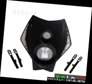 USwbhCg fAX|[c_[goCNubNp^[VOiCgtLEDnQwbhCgv LED Halogen Headlight Lamp with Turn Signal Light For Dual Sport Dirt Bike Black