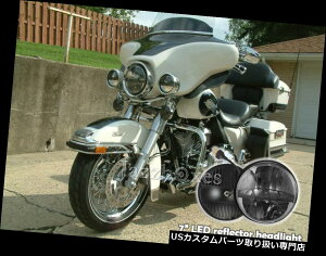 US�w�b�h���C�g 7 �n�[���[�c�[�����O94-15 14 13�p�u���b�N�v���W�F�N�^�[�N���[LED�d���w�b�h���C�g 7 Black Projector CREE LED Light Bulb Headlight For Harley Touring 94-15 14 13 �y���s�A���i�z
