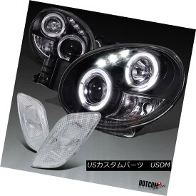 ヘッドライト For 02-03 Subaru Impreza Halo LED Black Projector Headlights+Chrome Side Marker 02-03用Subaru Impreza Halo LEDプロジェクターヘッドライト+ Chr サイドマーカー