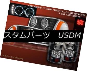 新発売のヘッドライト 2000-06 GMC YUKON XL HEADLIGHTS HALO BLK   TAIL LIGHTS LED BLACK 1500 2500 2000-06年GMC YUKON XLヘッドライトHALO BLK  テールライトLED BLACK 1500 2500