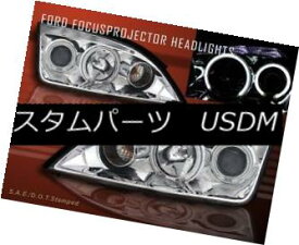 ヘッドライト 2005-2007 FORD FOCUS ZX4 PROJECTOR HEADLIGHTS TWO HALO CCFL CHROME 2005-2007フォードフォーカスZX4プロジェクターヘッドライト2ハローCCFLクローム