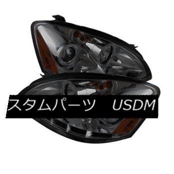 ヘッドライト Fit Nissan 02-04 Altima Smoke Dual Halo LED Projector Headlights Lamp Sl S SE フィット日産02-04 AltimaスモークデュアルハローLEDプロジェクターヘッドライトランプSl S SE