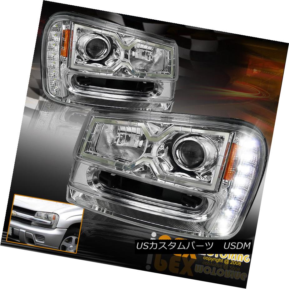 2002-2009 CHEVY TRAILBLAZER CRYSTAL REPLACEMENT STYLE HEADLIGHT LAMP CHROME