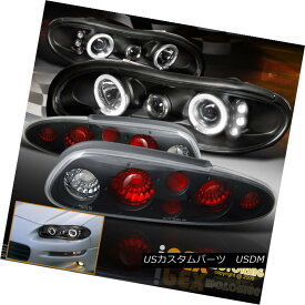ヘッドライト (Black Combo) 1998-2002 Chevy Camaro Halo Projector LED Headlights + Tail Lights （ブラックコンボ）1998-2002シボレーカマロハロープロジェクターLEDヘッドライト+テールライト
