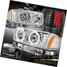 ヘッドライト GMC Yukon SLT SLE: Chrome Halo Headlights + Signal Lights + LED Smoke Tail Light GMC Yukon SLT SLE：クロームハローヘッドライト+シグナルライト+ LEDスモークテールライト