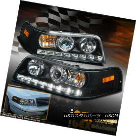 ヘッドライト 1998-2011 Ford Crown Victoria Projector LED Black Headlights Corner Signal Light 1998?2011年フォードクラウンビクトリアプロジェクターLEDブラックヘッドライトコーナー信号ライト