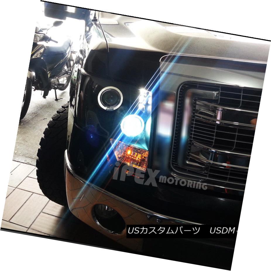 ヘッドライト NEW For 2009-2014 Ford F150 Dual Halo Projector LED Black Headlights Headlamps 2009?2014年の新製品フォードF150デュアル・ハロー・プロジェクターLEDブラックヘッドライトヘッドランプ