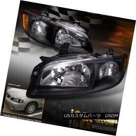 ヘッドライト For Nissan 2000-2003 Sentra 4Dr GXE SE-R JDM Crystal Headlights Black 日産2000-2003 Sentra 4Dr GXE SE-R JDMクリスタルヘッドライトブラック