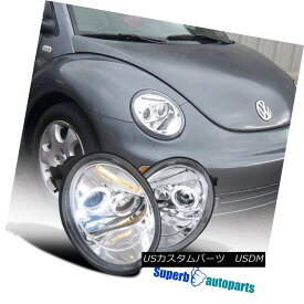 ヘッドライト 1998-2005 VW Beetle Halo Projector Headlights Chrome SpecD Tuning 1998-2005 VW Beetle HaloプロジェクターヘッドライトChrome SpecD Tuning