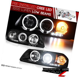 ヘッドライト [CREE LED LOW BEAM] 00-05 Chevy Impala Dual Halo Projector Headlights Lamps SET [CREE LED LOW BEAM] 00-05シボレーインパラデュアルヘイロープロジェクターヘッドライトランプSET