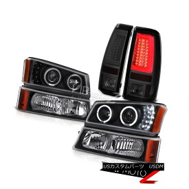 ヘッドライト 03-06 Silverado Taillights Black Turn Signal Headlamps "Lava Tube" Light Bar LED 03-06シルバラード・ティアライトブラック・シグナル・ヘッドランプ「Lava Tube」ライト・バーLED