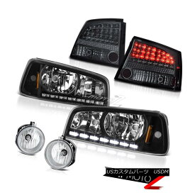 ヘッドライト Pair Black Headlight Smoke LED Brake Lamp 06-08 Charger Daytona RT Front Foglamp ペアブラックヘッドライト煙LEDブレーキランプ06-08充電器デイトナRTフロントフォグランプ