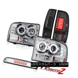 ヘッドライト Brightest CCFL Headlights High Brake Cargo LED L.E.D TailLight Smoke 99-04 F250 最も明るいCCFLヘッドライトハイブレーキカーゴLED L.E.D TailLight Smoke 99-04 F250